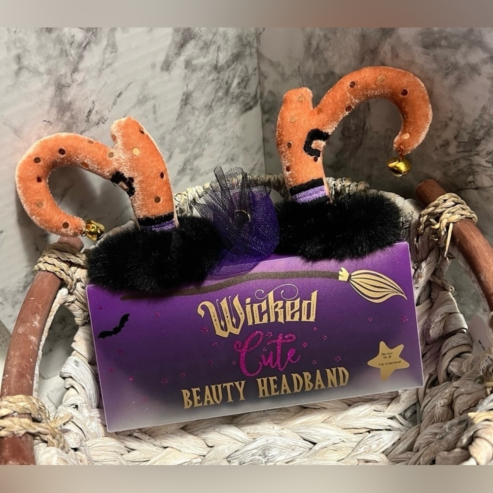 Wicked Cute Beauty Headband with Orange Horns